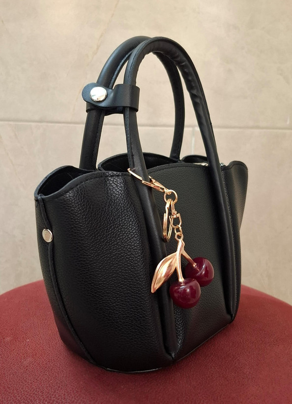 کیف سطلی ترکیبی آلبالویی🍒